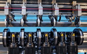 Das Bild zeigt ein DIENES Schneidsystem mit Scherenschnittmesserhaltern.