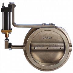 Auf dem Bild ist eine Drosselklappe des Typens KN KP zu sehen, die saugseitig für ölgeflutete Rotationsverdichter geeignet ist.