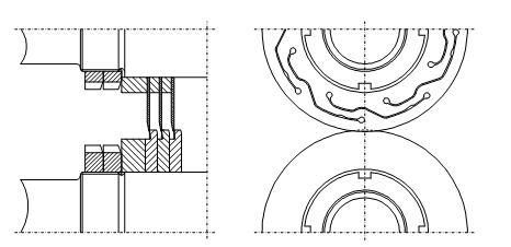 The drawing illustrates how the knives work and shows how narrow the cutting widths can be.
