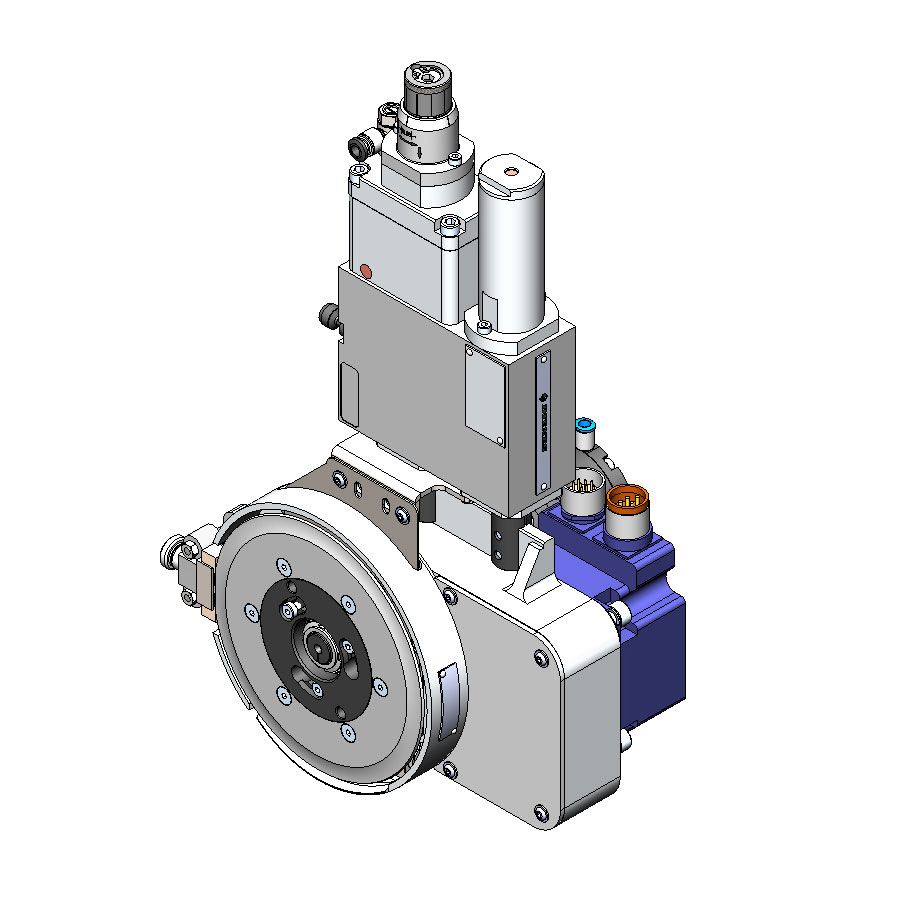 The picture shows a drawing of the knife holder PSGs DF 50 with quick-change head and motor-driven knife.