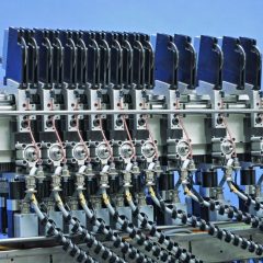 Automatic slitting system with SIMU FLASH for crush cut