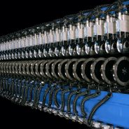 Das Bild zeigt ein hochmodernes Schneidsystem von DIENES, wie es im Rahmen einer Modernisierung entstehen kann.