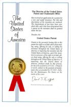 Hier ist die Urkunde für ein weiteres der DIENES Patente - den trockenlaufenden Schraubenverdichter mit pneumatisch gesteuertem Entlüftungsventil zu sehen.