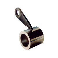 Das Bild zeigt eine Rasierklinge mit einer entsprechenden Rasierklingenbüchse.